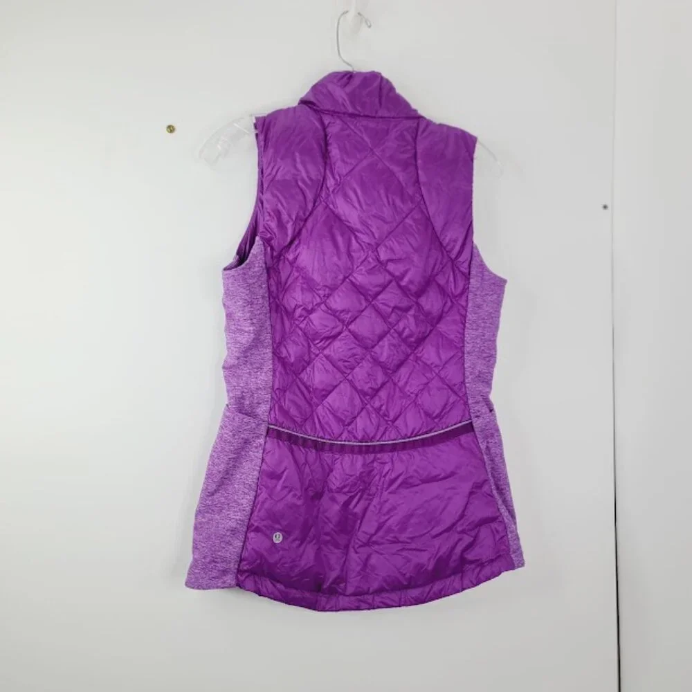 Lululemon Women's Purple Down For A Run Quilted Puffer Vest Size‎ 8